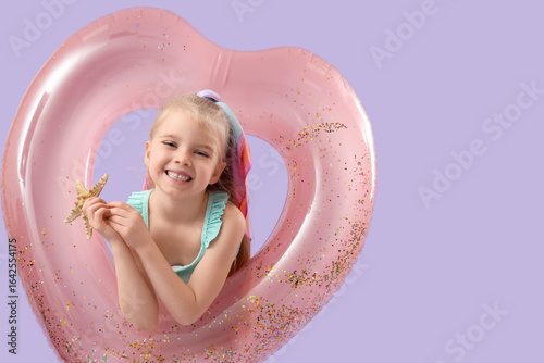 Cute little happy girl in s...