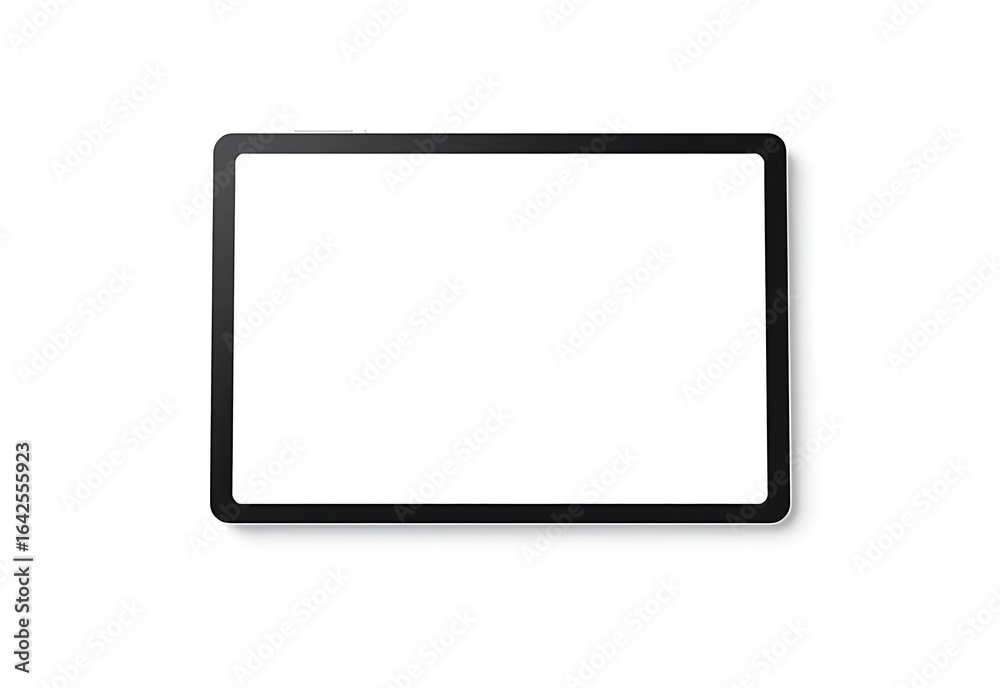 Realistic digital tablet with a black frame and blank white screen isolated on a white background. Technology mockup. Realistic digital tablet with a black frame and blank white screen isolated on a white background. Technology mockup.