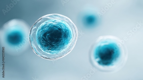 Cell Biology: Microscopic Human Cells Illustration, Science
