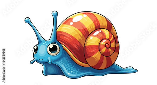 adorable cartoon snail colorful shell playful design perfect for kids