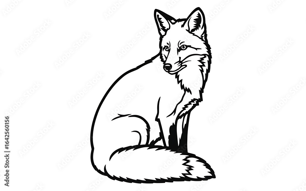 Obraz premium Fox isolated on white background