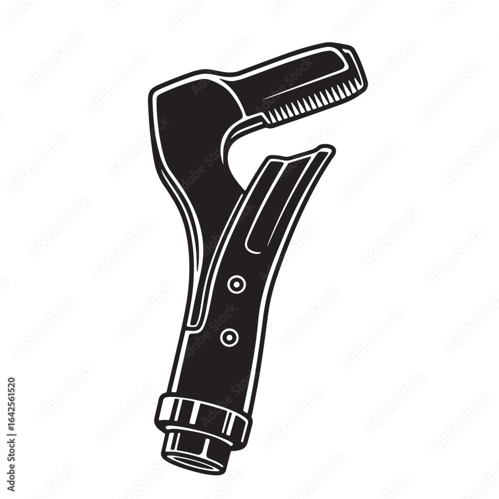 Obraz premium Stylized black and white hair trimmer vector illustration for barber shop marketing