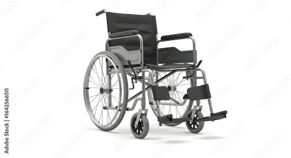 Fototapeta premium Wheelchair Isolated on White Background 