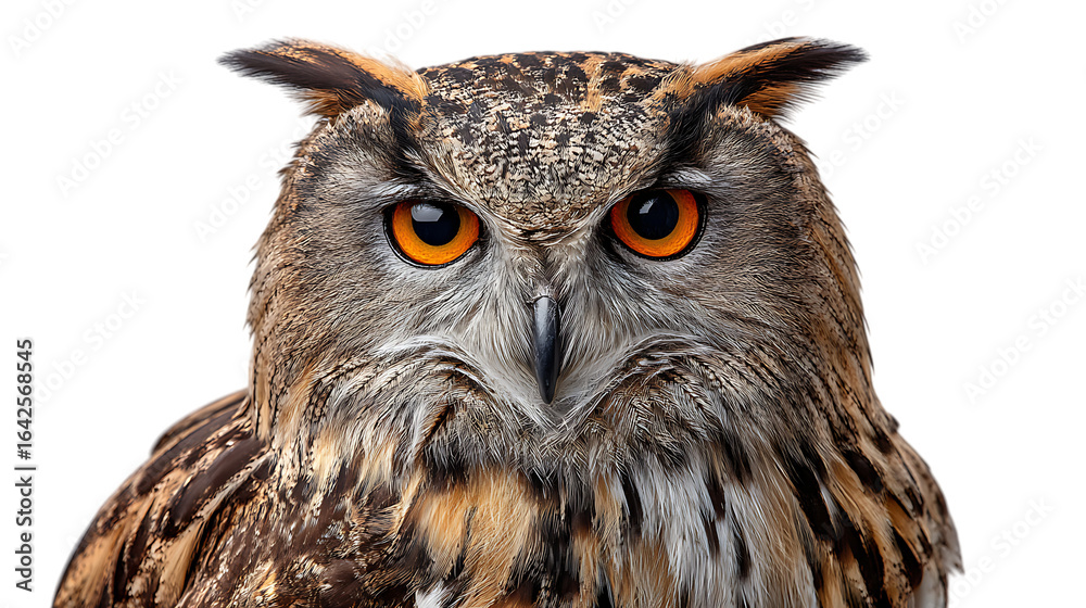 Obraz premium Close-up of an owl's intense gaze.