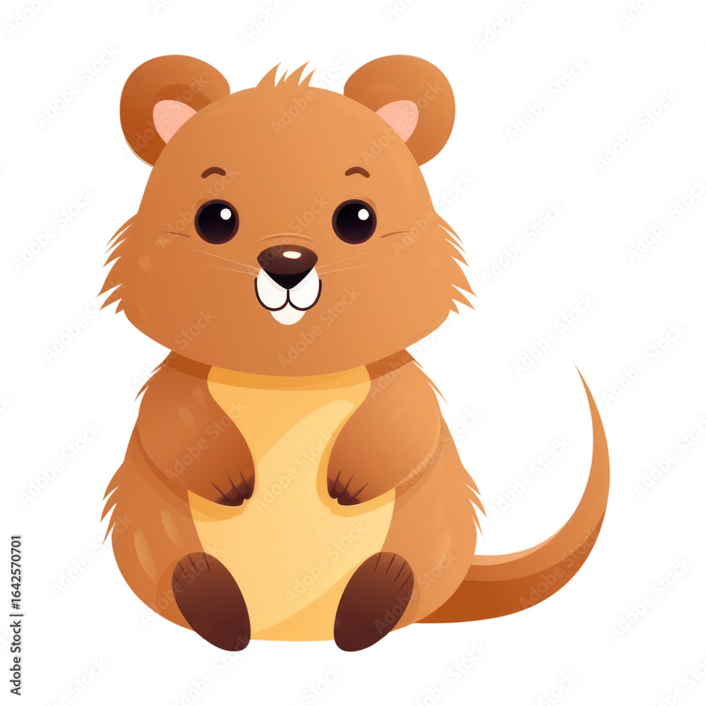 Obraz premium PNG Quokka cartoon mammal animal.