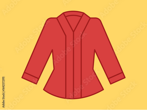 Kebaya icon. Asian culture vector icon. Flat illustration concept.