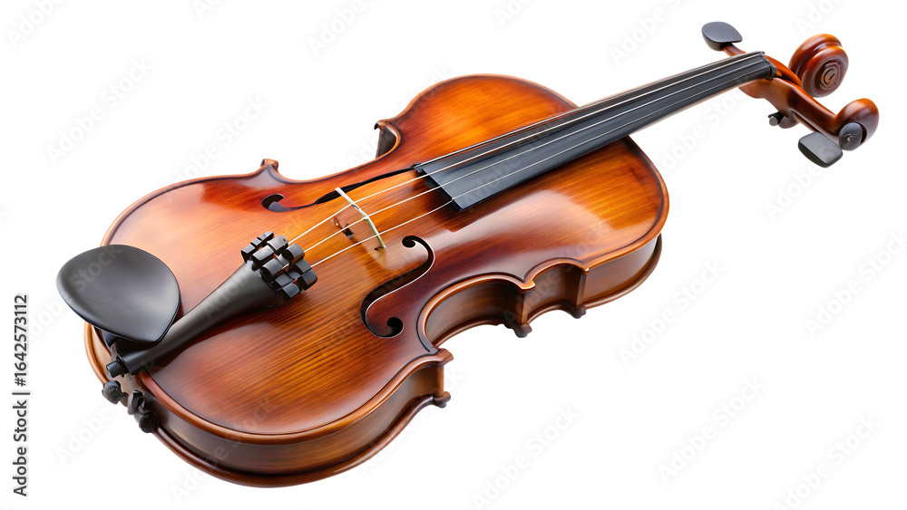 Fototapeta premium violin isolated on white background PNG , AI GENERATED