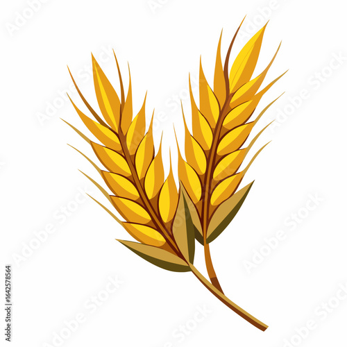 colorful illustration of a rye, isolated on white background