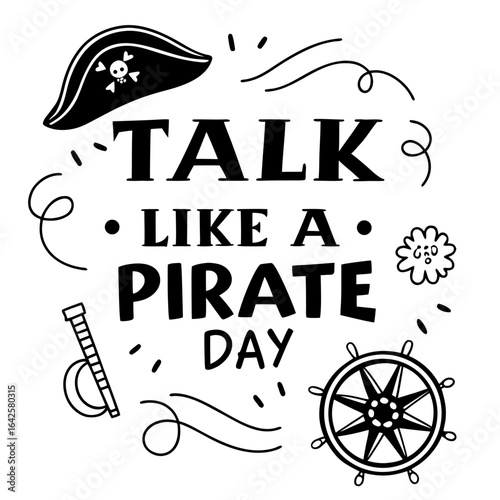 TALK LIKE A PIRATE DAY vector illustration