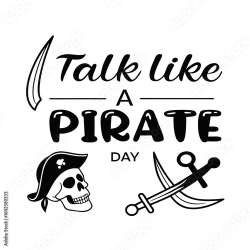 TALK LIKE A PIRATE DAY vector illustration