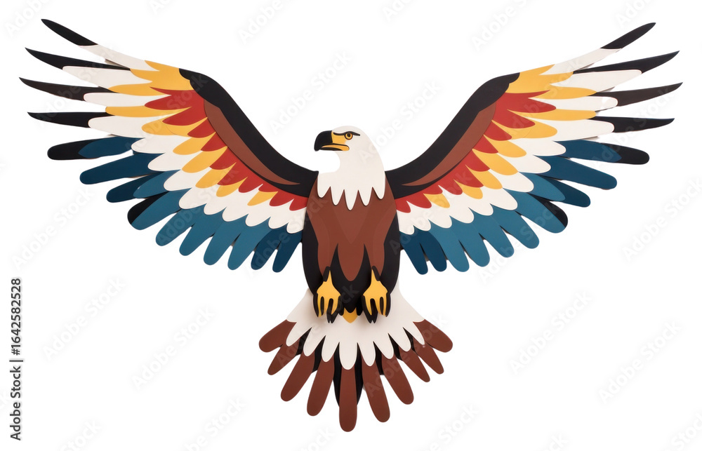 Fototapeta premium PNG Animal flying eagle bird.