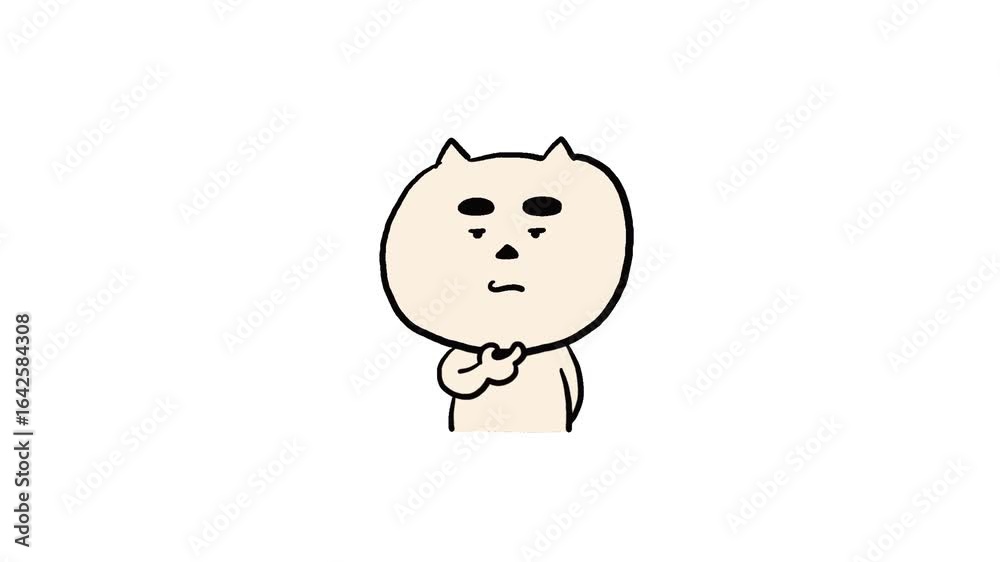 cute funny cat character worry cute funny cat character worry