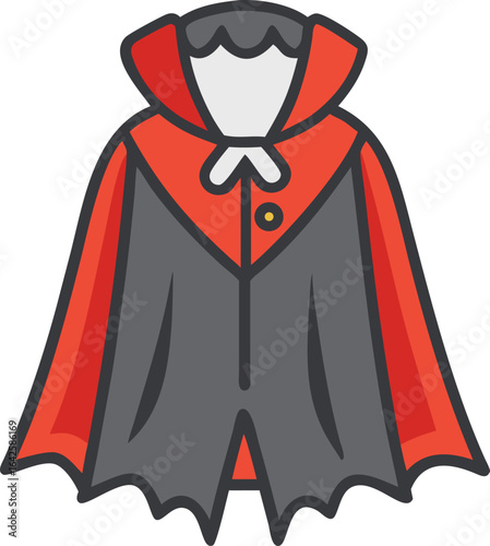 Vampire cape costume icon halloween gothic