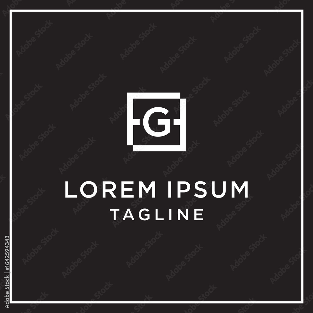 Obraz premium fg or gf square logo