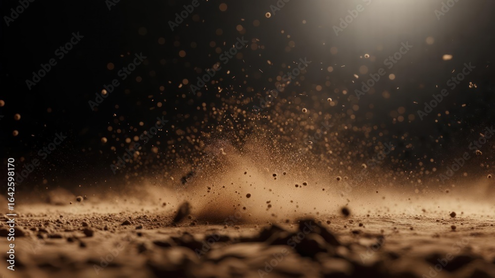 Obraz premium Brown dust explosion