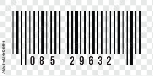 Barcode icon  . Barcode vector icon with numbers. Trendy bar code for web icon.