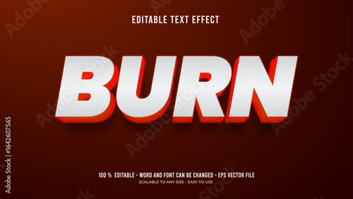 burn editable text effect
