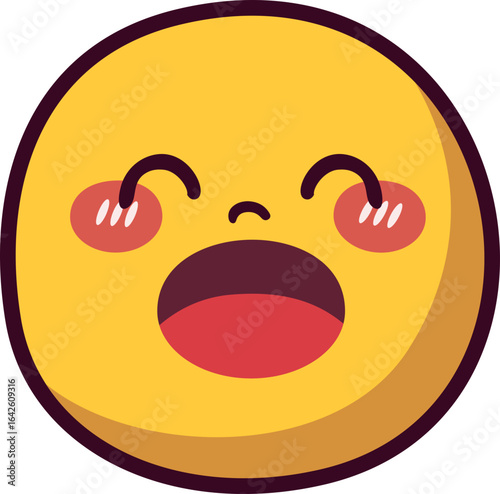 Yawning Emoji Icon Vector
