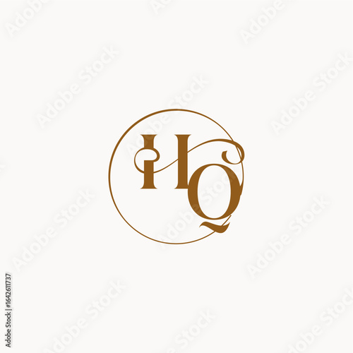 circle fows wedding logo monogram elegant style letter luxurius feeling with flow HQ