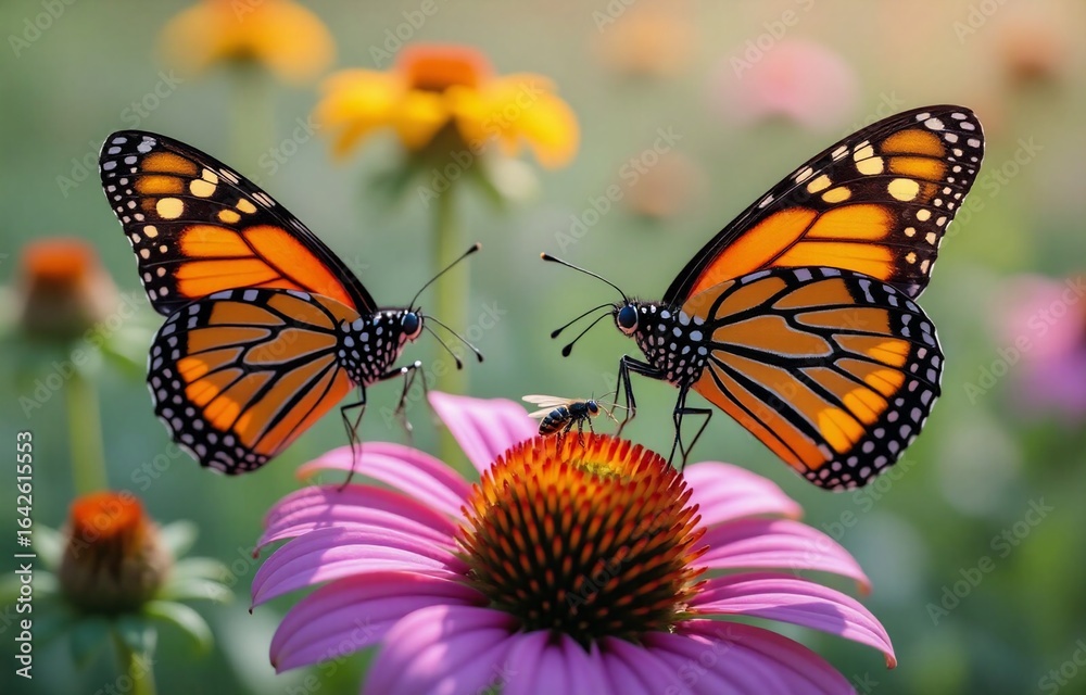 Fototapeta premium butterfly on flower