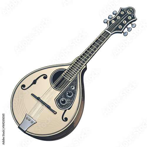 Extraordinary Create Bold Stroke Mandolin with Eight Strings Premium Collection Masterpiece Bright Cheerful Mood Great for Digital Marketing Campaigns Digital Marketing Content Creation Creative Asset