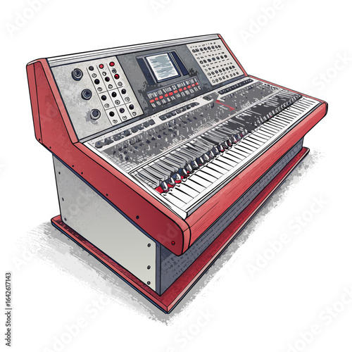 Fantastic Create Bold Stroke Mixing Console with Built Original Concept Design Mysterious Intriguing Appeal Great for Content Marketing Strategy High-Impact Visual Communication Tool Creative Asset