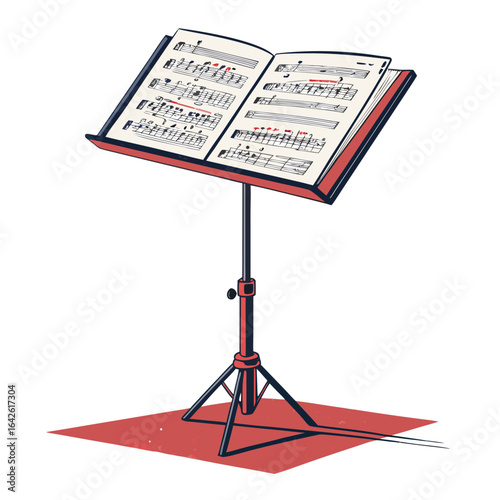 Impressive Create Bold Stroke Music Stand with Open Sheet Visual Excellence Standard Rich Luxurious Quality Great for Content Marketing Strategy Authentic Storytelling Visual Narrative Creative Asset