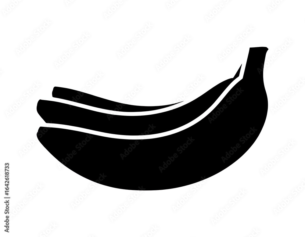 Banana Bunch Silhouette – Bold Tropical Fruit Vector Banana Bunch Silhouette – Bold Tropical Fruit Vector