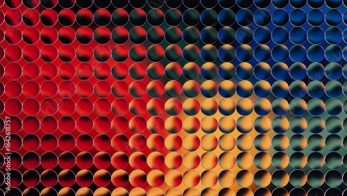 Vibrant abstract background with dynamic 3D shapes