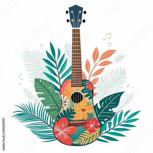 Outstanding Create Bold Stroke Ukulele with Tropical Skilled Craftsmanship Display Elegant Refined Style Excellent for Brand Identity Development Digital Marketing Content Creation Creative Asset