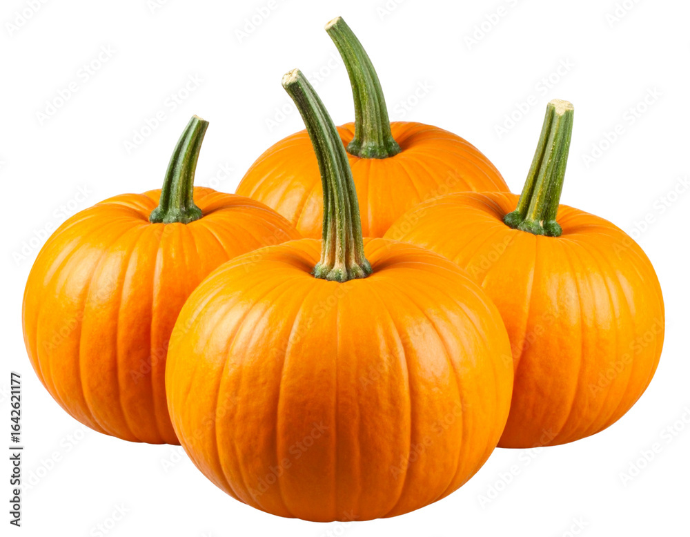 Obraz premium Funny and Friendly Carved Pumpkins for Festive Decor