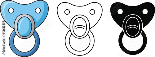 Pacifier baby vector illustration cute baby pacifier design
