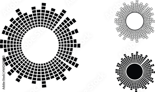 Sound wave equalizer vector design audio visual technology