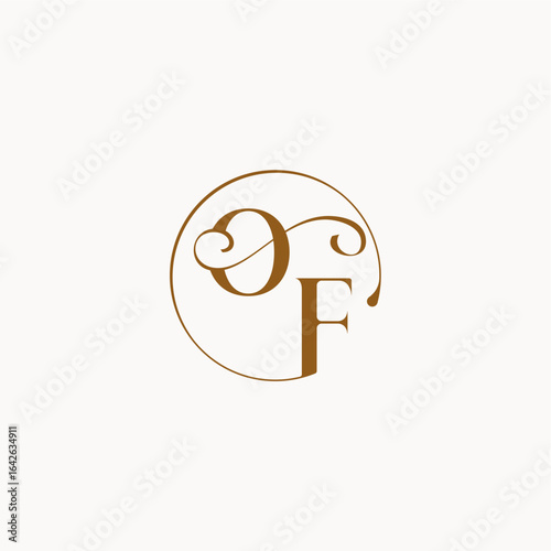 monogram elegant style luxurius feeling with flow OF circle fows wedding logo letter