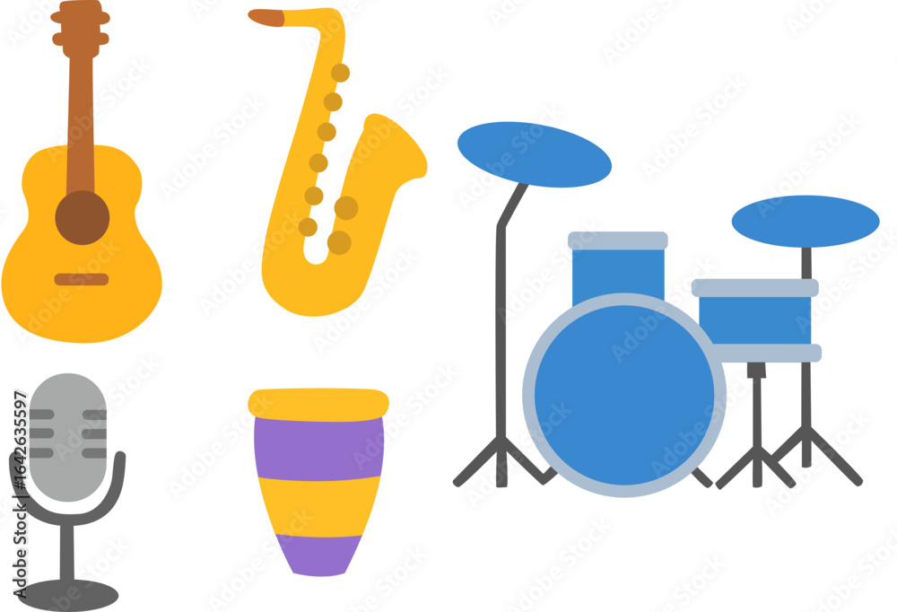 Fototapeta premium illustration of musical instruments