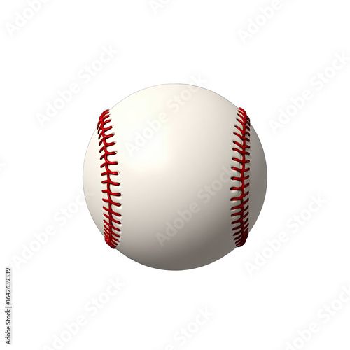 A baseball sits against a black background.