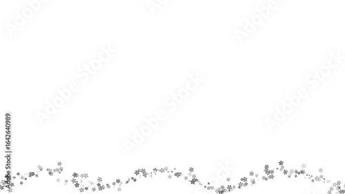 Abstract floral background, flowers pattern frame border transparent background element
