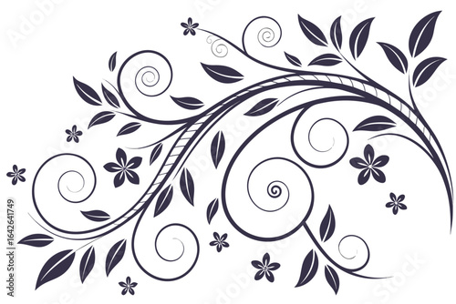 Canvas Print Abstract swirling pattern with vibrant color gradients and geometric elements