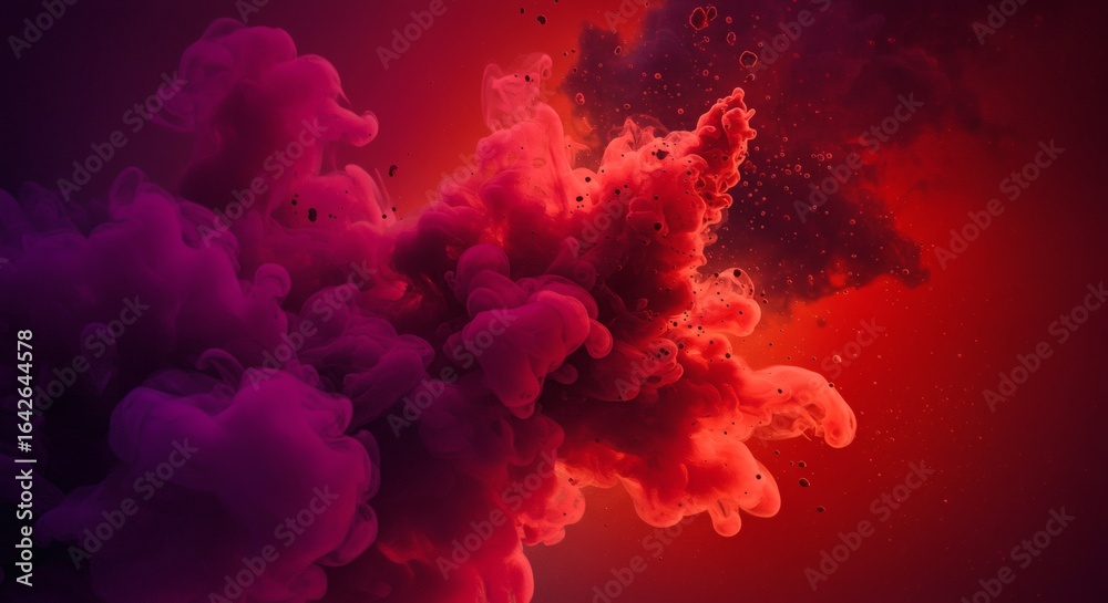 Fototapeta premium red smoke on black
