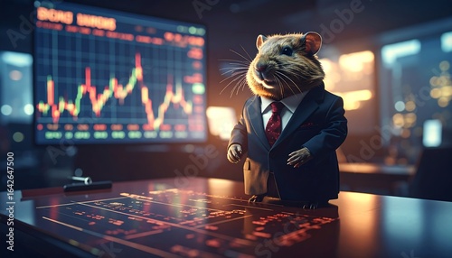 Hamster presents on screen