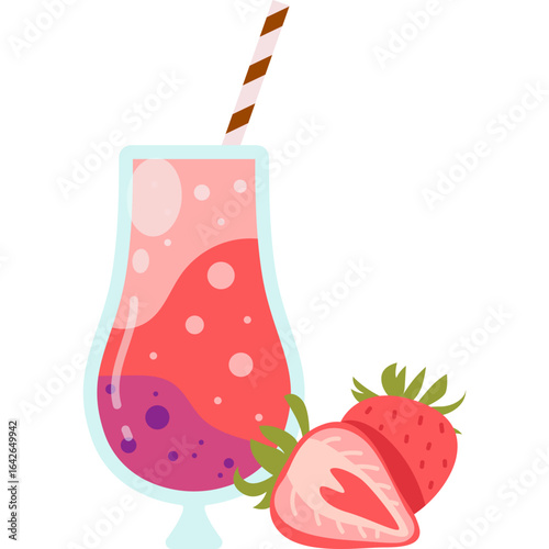 Fresh Fruit Juice Illustration