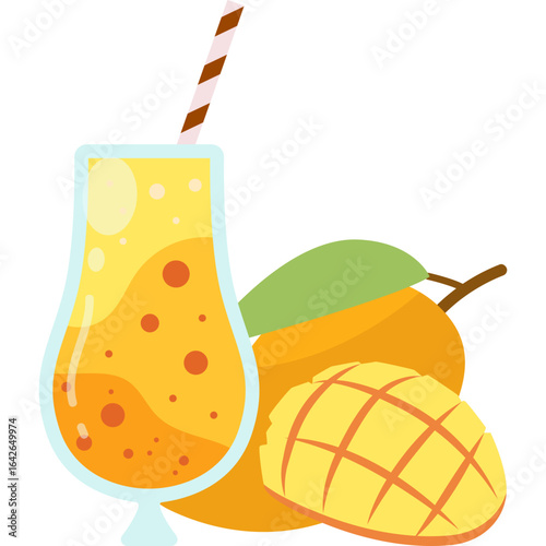 Fresh Fruit Juice Illustration