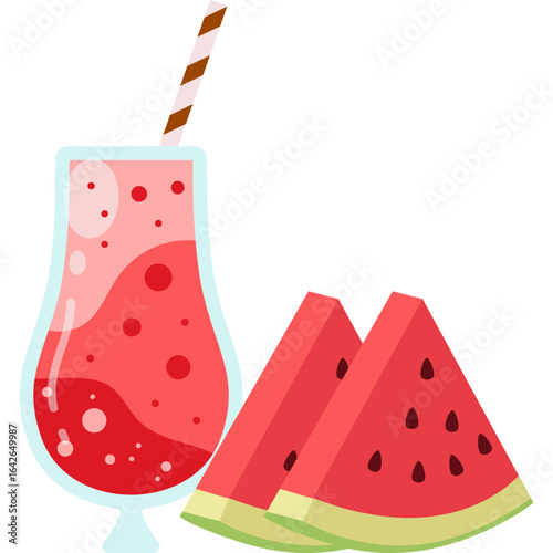 Fresh Fruit Juice Illustration