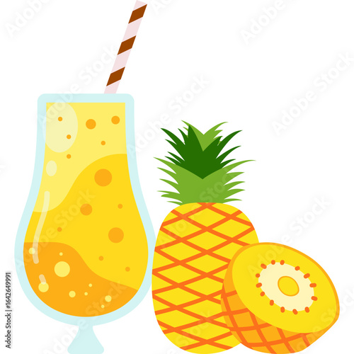 Fresh Fruit Juice Illustration