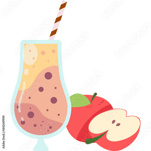 Fresh Fruit Juice Illustration
