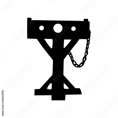 medieval stocks punishment device silhouette