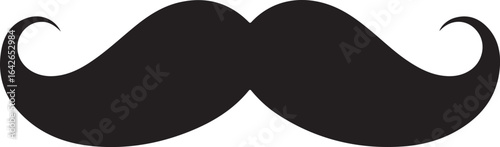 men mustache silhouette vector isolated