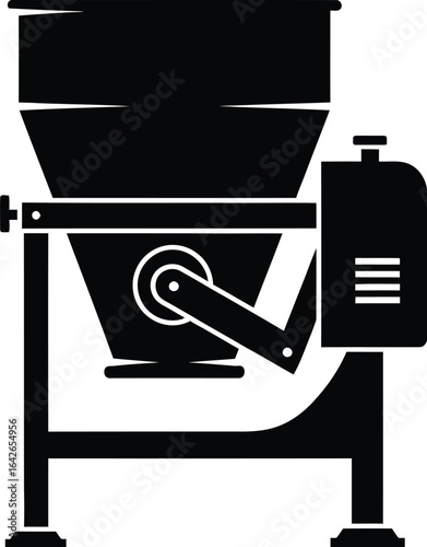An industrial mixer machine, a vital piece of equipment in food processing and manufacturing, is a symbol of automation, technology, and commercial kitchens.
