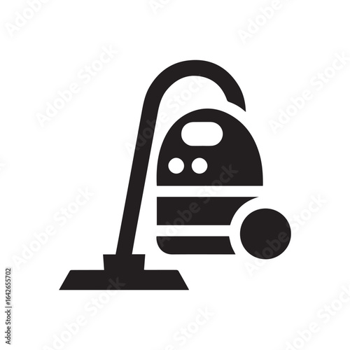 minimalist vacuum cleaner logo with white background