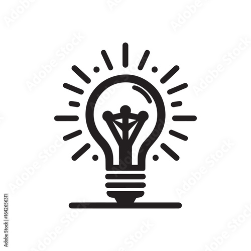 minimalist lamp logo with white background